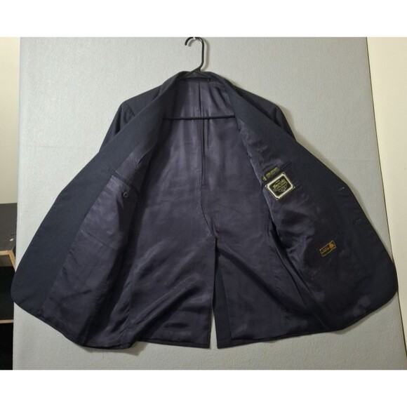 Britches of Georgetowne Blazer Jacket 40R Wool Charcoal Pinstripe Coat - Picture 8 of 13